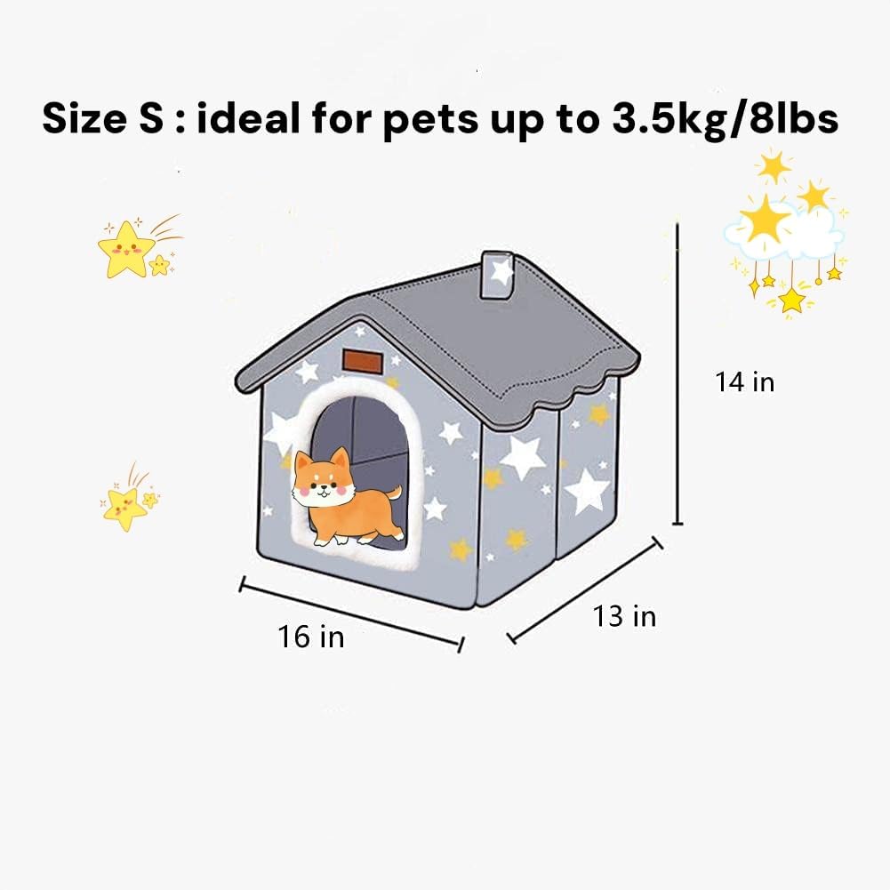Scnbom Dog House Indoor Puppy Cave Cat Nest Kennel Pet Bed