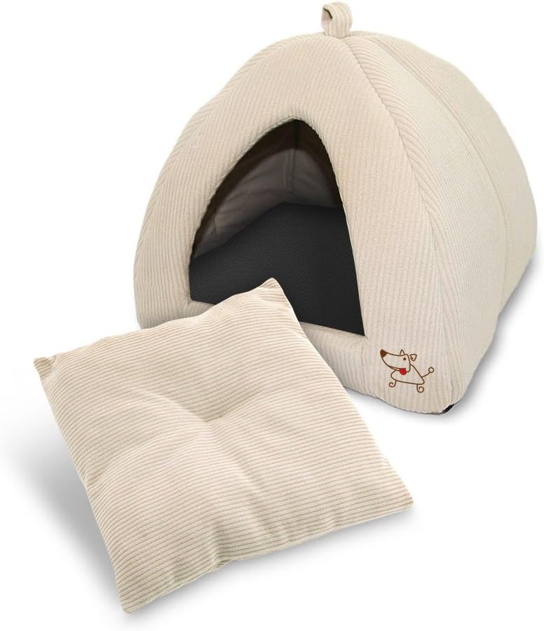Best Pet Supplies Cat Bed for Indoor Cat. Domed Tent House with Removable Pillow