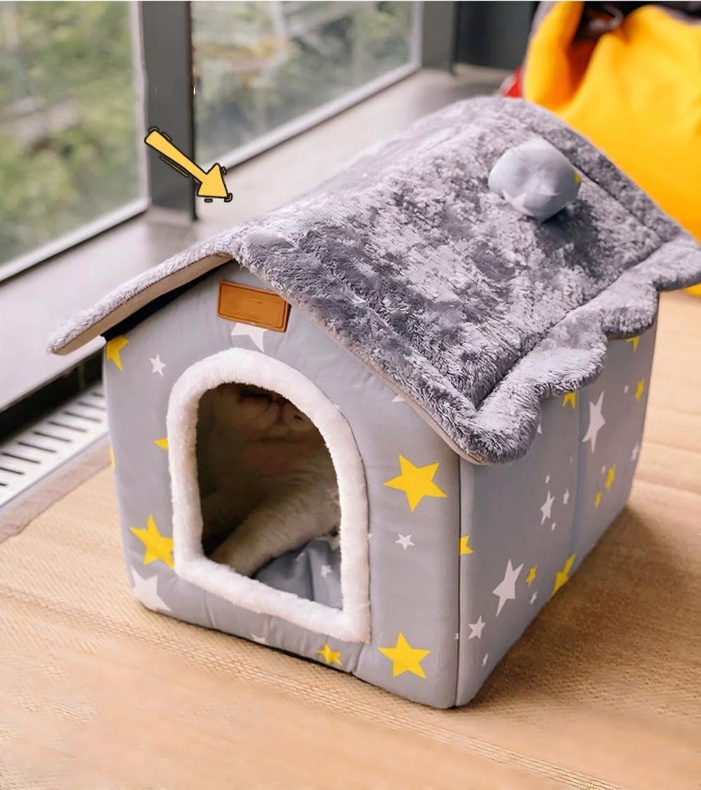Scnbom Dog House Indoor Puppy Cave Cat Nest Kennel Pet Bed