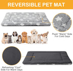 VitalCozy 4 Pcs Dog Crate Pads Soft Warm.18 x 24 x 1.6 Inch.Star.Gray