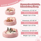Jiupety Paw Shape Calming Pet Bed. Plush Faux Fur Donut Bed for Dogs & Cats