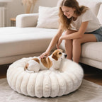 Vhen When Donut Small Dog Bed Round Calming Kitten & Puppy Bed