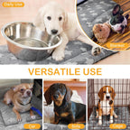 VitalCozy 4 Pcs Dog Crate Pads Soft Warm.18 x 24 x 1.6 Inch.Star.Gray