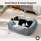 MIXJOY Dog Bed for Large Medium Small Dogs
