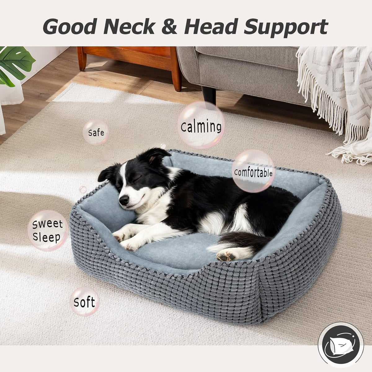 MIXJOY Dog Bed for Large Medium Small Dogs